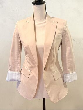 bebe 3/4 sleeve Tan Tailored Blazer